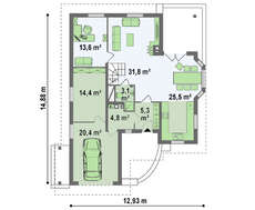 Готовий проект будинку 12 на 14