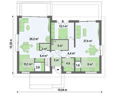 Проект котеджу на дві сім'ї