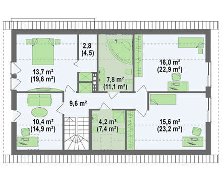 Проект котеджу на дві сім'ї