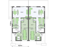 Сучасний стильний будинок на дві сім'ї