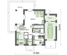 Проект будинку в традиційному стилі площею 240 кв.м.