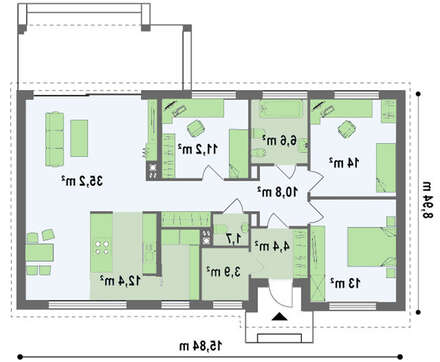 Проект одноповерхового сучасного будинку