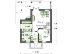Проект будинку загальною площею 111 кв.м