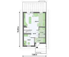Проект яскравого будинку загальною площею 110 кв.м.
