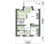 Проект мансардного котеджу площею 126 кв.м.