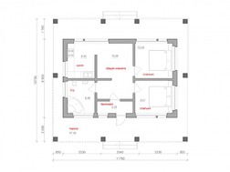 Проект сучасної дачі з плоским дахом