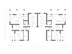 Проект сучасного будинку на дві сім'ї з плоским дахом