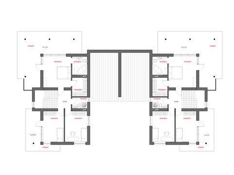 Проект сучасного будинку на дві сім'ї з плоским дахом