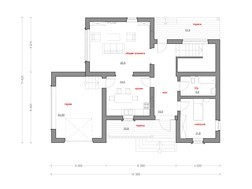 Проект котеджу з гаражем і додатковою кімнатою на першому поверсі