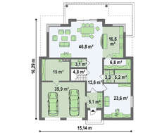 Проект вілли з більярдною кімнатою і сауною