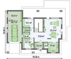Проект класичного двоповерхового будинку
