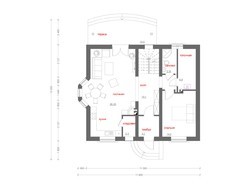 Проект класичного будинку з мансардою і красивими балконами