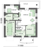 Проект красивого котеджу з цегляним фасадом