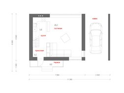Проект красивого класичного будинку з гаражем і мансардою
