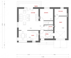 Проект двоповерхового просторого особняка з гаражем