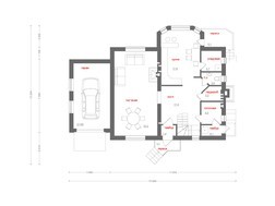 Проект цікавого заміського котеджу з чотирьохспадовою покрівлею