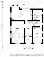 Двоповерхова заміська вілла з чотирискатним дахом