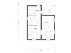 Одноповерховий котедж з мансардою і красивим балконом