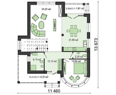 Стильний двоповерховий особняк з круглим панорамним вікном