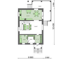 Двоповерховий котедж з окремим виходом на простору терасу
