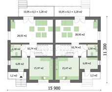 Стильний одноповерховий будинок з мансардою