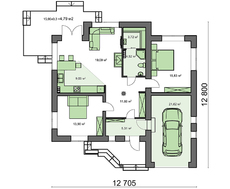 Проект будинку з цегляним фасадом і сауною