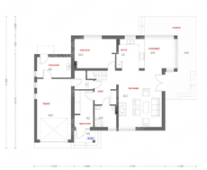 Проект стильного елегантного котеджу з гаражем