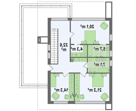Проект сучасного двоповерхового будинку хай тек з гаражем і односпадним дахом Проект сучасного двоповерхового будинку хай тек з гаражем і односпадним дахом