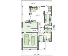 Проект просторого будинку з терасою над гаражем