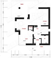 Проект компактного будинку з мансардою і цокольним поверхом