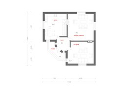 Проект двоповерхового котеджу з кутовим входом