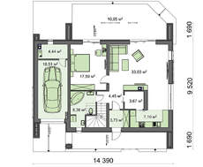 Проект двоповерхового котеджу площею 211 кв.м.