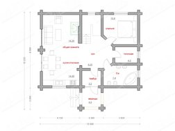 Акуратний дачний будинок із бруса