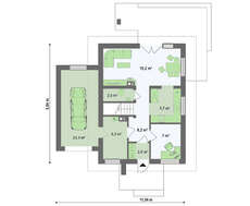 Версія проекту будинку 4M116 з гаражем