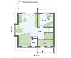 Проект будинку 9 на 9