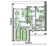 Сучасний стильний будинок на дві сім'ї з шикарними терасами