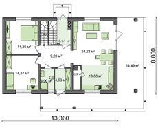 Сучасний проект будинку з мансардою