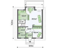 Проект будинку з мансардою на 130 m²