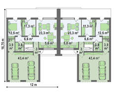 Проект оригінального сучасного таунхауса