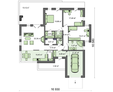 Стильний сучасний одноповерховий будинок