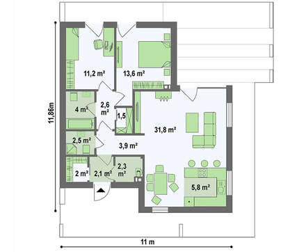 Сучасний будинок з комфортною терасою