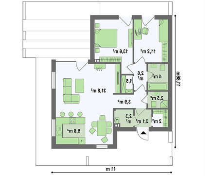 Сучасний будинок з комфортною терасою