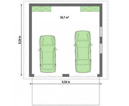 Проект гаража на 2 автомобіля