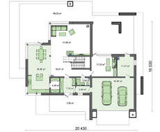 Сучасний будинок в стилі модерн з сауною на другому поверсі