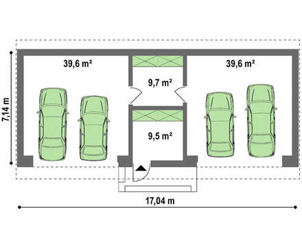 Проект великого гаража на 4 машини
