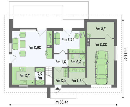 Проект будинку з просторою мансардою в європейському стилі