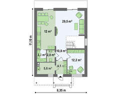 Класичний двоповерховий будинок по типу 4M628 без гаража