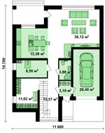 Гарний сучасний котедж в стилі модерн