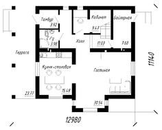 Компактний будинок з мансардою