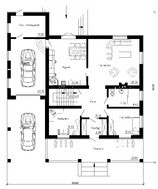 Сучасний проект просторого будинку з підвалом